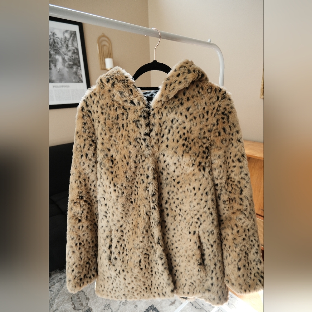 Cheetah Faux Fur Jacket